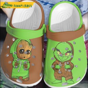 Cartoon Groot And Grinch Crocs Clog Shoes 1.jpg