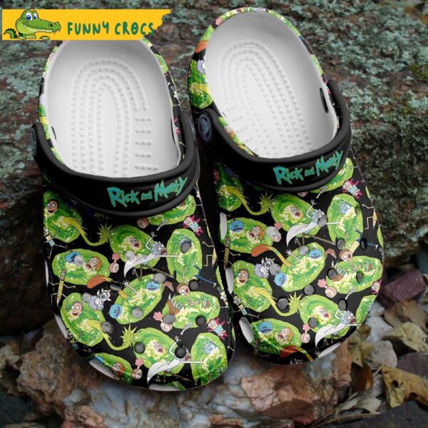 Cartoon Rick And Morty Pattern Crocs 1.jpg