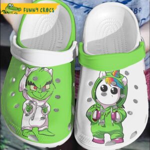 Cartoon Unicorn And Grinch Crocs Clog Shoes 1.jpg