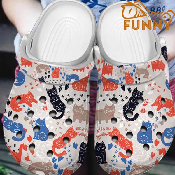 Cat Colorful White Crocs 5.jpg