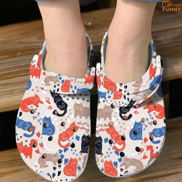 Cat Colorful White Crocs 6.jpg