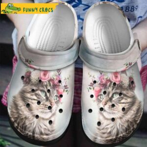 Cat With Beautiful Eyes Pretty Flower Crocs.jpg