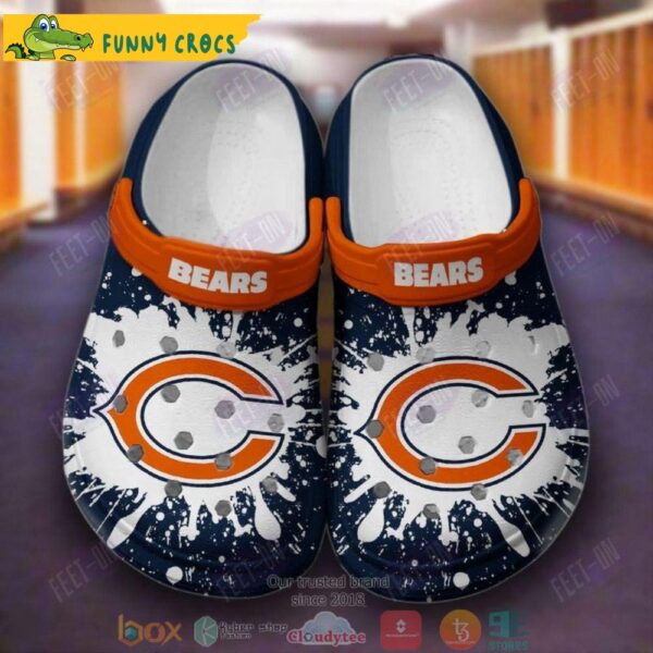 Chicago Bears White Navy Nfl Crocs Clog Shoes 1.jpg