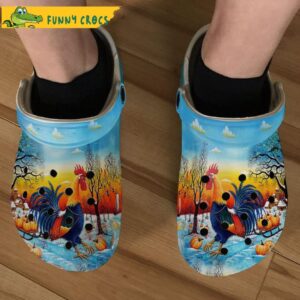 Chicken And Pumpkin Sleigh Love Snows Gift Crocs Clog Shoes 1.jpg