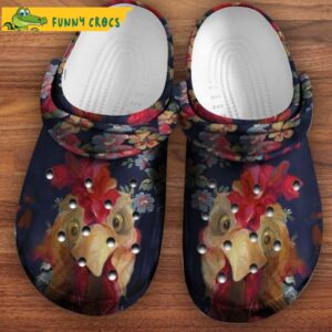 Chicken Paintings Funny Crocs Clog Shoes.jpg