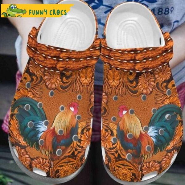 Chicken Wood Flower Crocs Clog Shoes.jpg