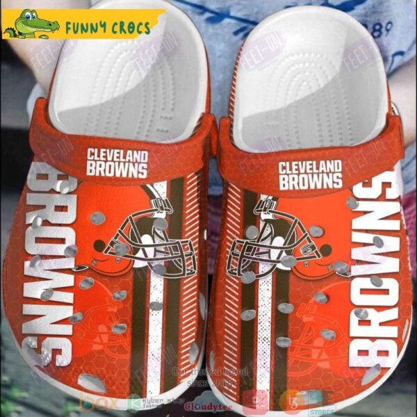 Cleveland Browns Red Nfl Crocs Clog Shoes 1.jpg