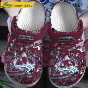 Colorado Avalanche Crocs NHL Crocs Slippers 1.jpg