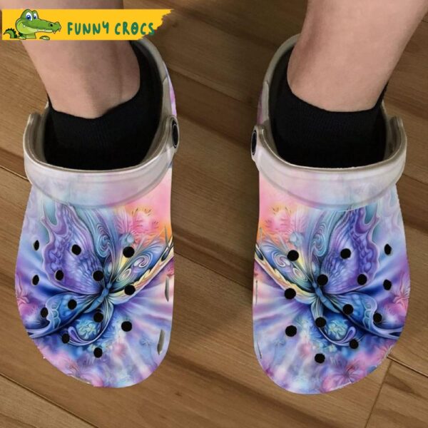 Colorful Beautiful Blue Butterfly Crocs.jpg