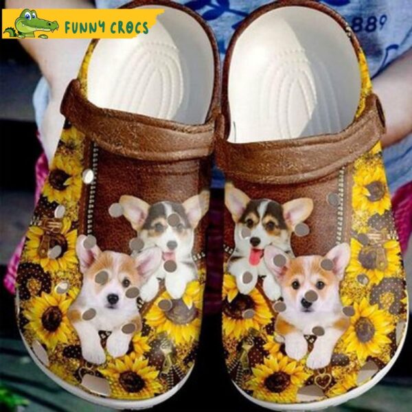 Corgi Sunflower Dog Crocs.jpg