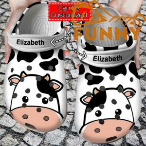 Cow Face Print Custom Crocs With Name 1.jpg