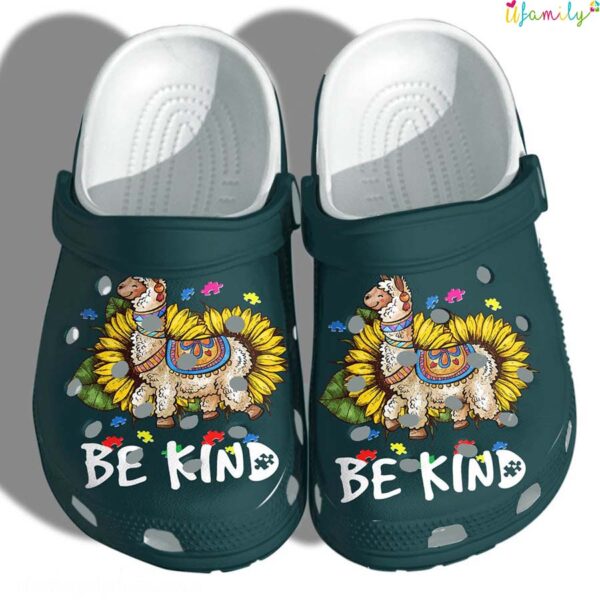 Crocs Llama Sunflower Be Kind.jpg