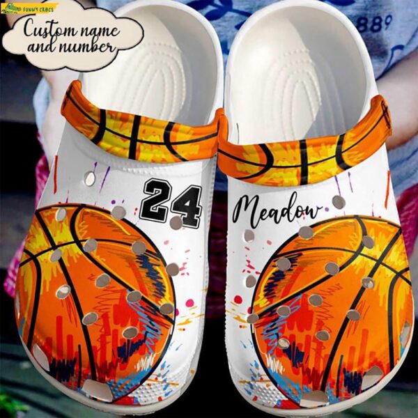 Custom And Number I Love Basketball Crocs Clog Shoes 1.jpg