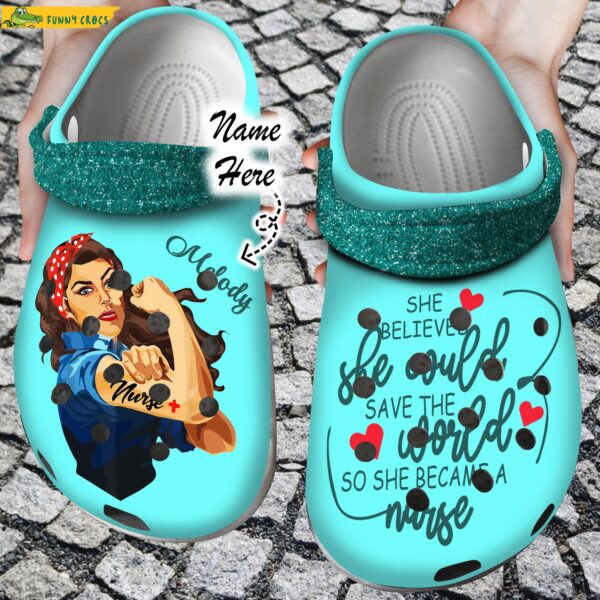 Custom Blue Nurse Crocs Slippers 2.jpg