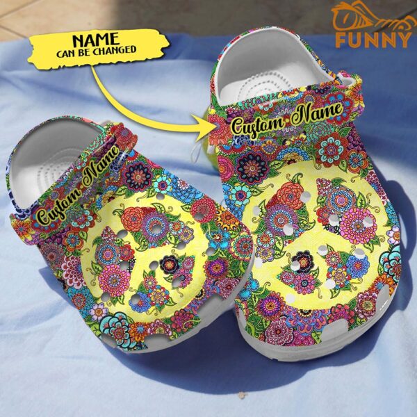 Custom Flowers For Peace Crocs 1.jpg