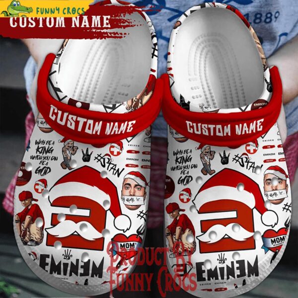 Custom Merry Christmas Eminem Crocs Shoes 3.jpg