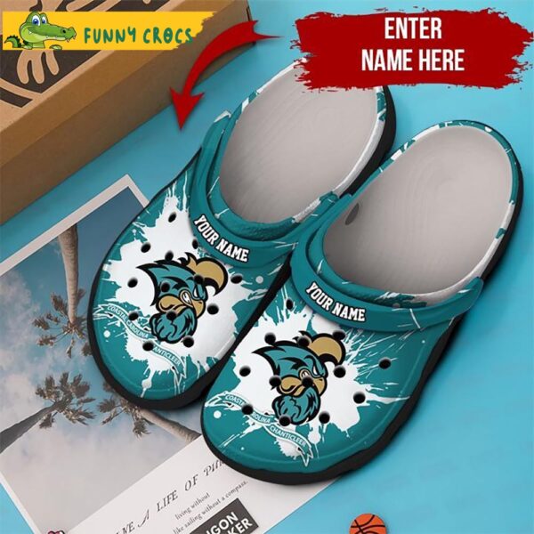 Custom Name Coastal Carolina Chanticleers Ncaa Football Crocs.jpg