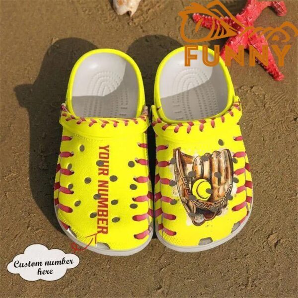 Softball Personalized Glove Crocs Crocband Shoes For Women Men