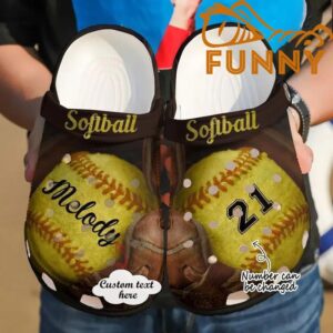 Softball Personalized I Love Crocs Crocband Clog For Women Men