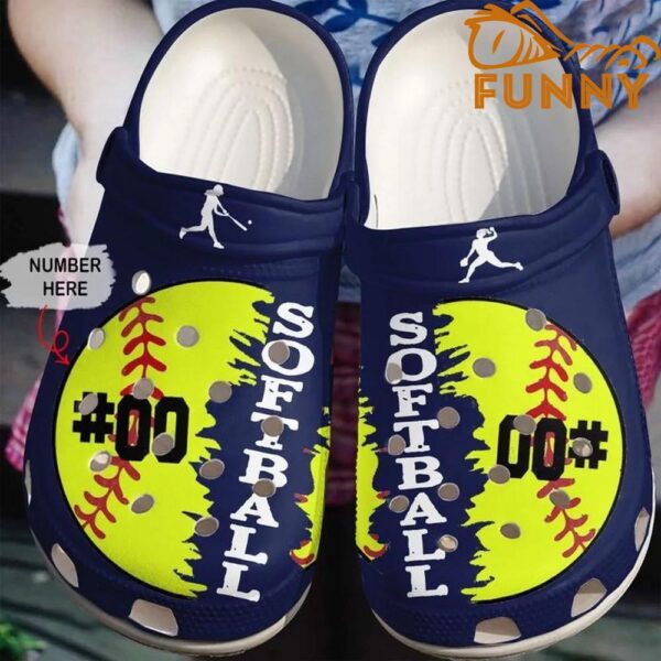 Personalized Softball Love Crocs Clog Shoes Comfortable For Mens Womens