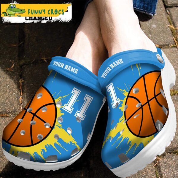 Custom Number Lover Blue Basketball Crocs Slippers 2 1.jpg