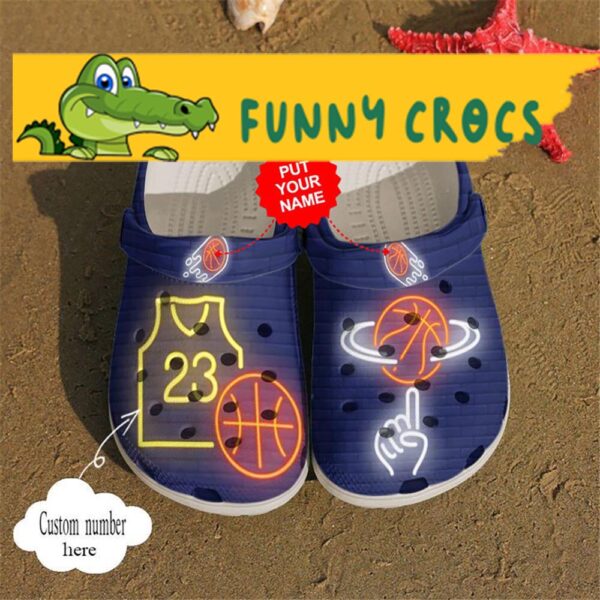 Custom Number Neon Basketball Crocs 1.jpg