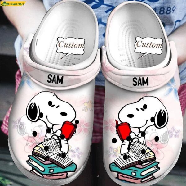 Custom Read A Book Snoopy Crocs 1.jpg