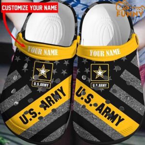 Custom US Army Yellow And Black Crocs 1.jpg