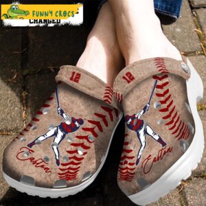 Customized Baseball Leather Crocs Clog Shoes 1.jpg