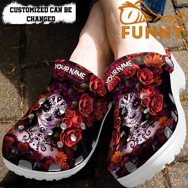 Customized Beautiful Sugar Skull Crocs 2.jpg