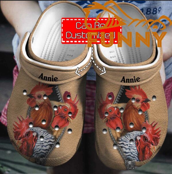 Customized Chicken On Zipper Crocs Classic Clog 1.jpg