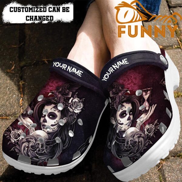 Customized Crimson Sugar Black Skull Crocs 2.jpg