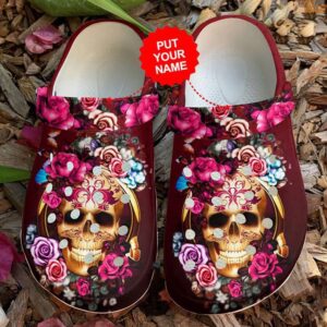 Customized Floral Skull Crocs.jpg