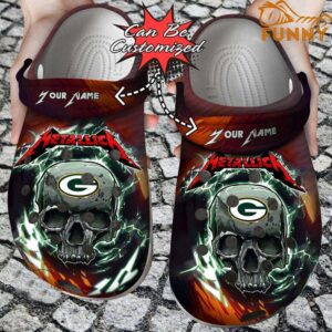 Customized Green Bay Packers Metallica Crocs Skull Lightning.jpg