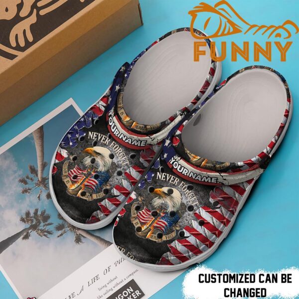 Customized Never Forget Freedom Is For Free Flag Veteran Crocs 2.jpg