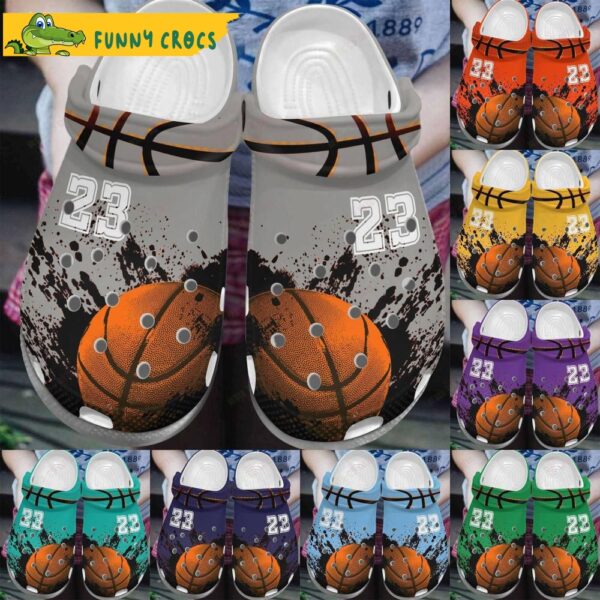 Customized Number 23 Basketball Crocs.jpg