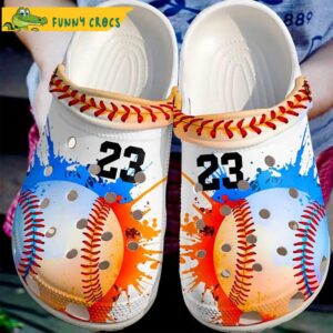 Customized Number Corlor BaseBall Crocs Clog 1.jpg