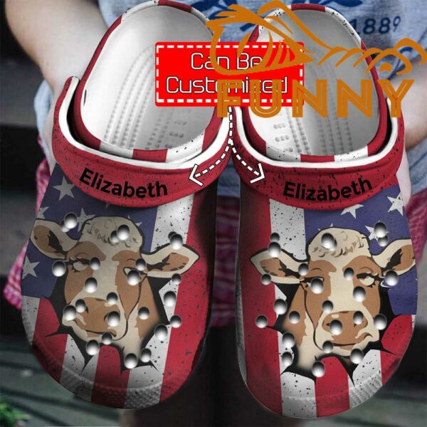 Customized Patriotic Cow Inside Me Crocs Classic Clog 1.jpg