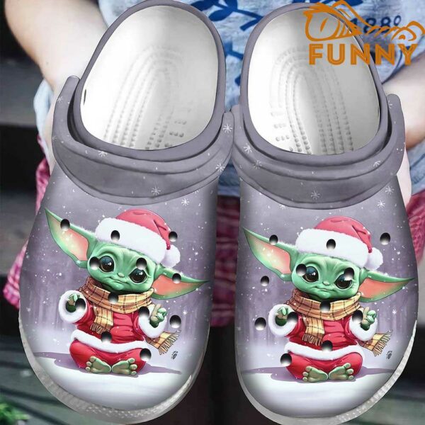 Cute Baby Yoda Christmas Crocs Crocband Clogs 1.jpg