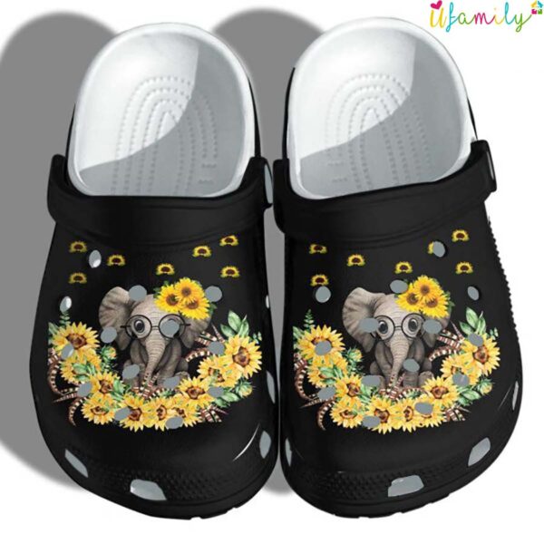 Cute Elephant Sunflower Crocs.jpg