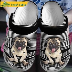 Cute Pug Stick Out Tongues Dog Crocs.jpg