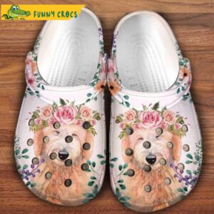 Cute Shih Tzu Dog Art Flower Crocs.jpg