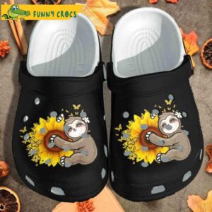 Cute Sloth Loves Sunflower Crocs.jpg