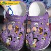 Cute Snoopy Characters Purple Peanuts Crocs Clog Shoes.jpg