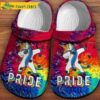 Dabbing Unicorn Tie Dye Crocs Clog Shoes.jpg