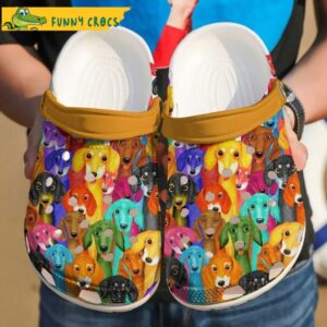 Dachshund Colorful Pattern Dog Crocs.jpg