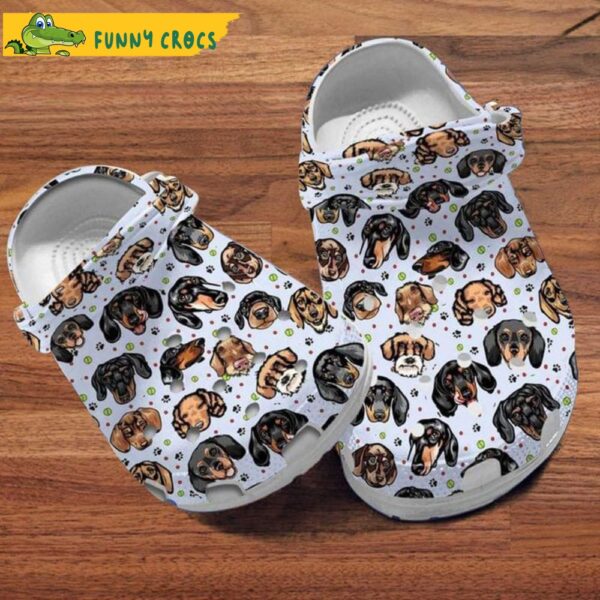 Dachshund Dogs Face Pattern Crocs.jpg