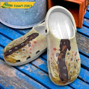 Dachshund Floral Dog Croc Shoes.jpg