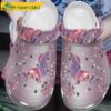 Dachshund Puppy Butterflies Pink Hologram Pattern For Dachshund Mom Crocs Clog Shoes 1.jpg