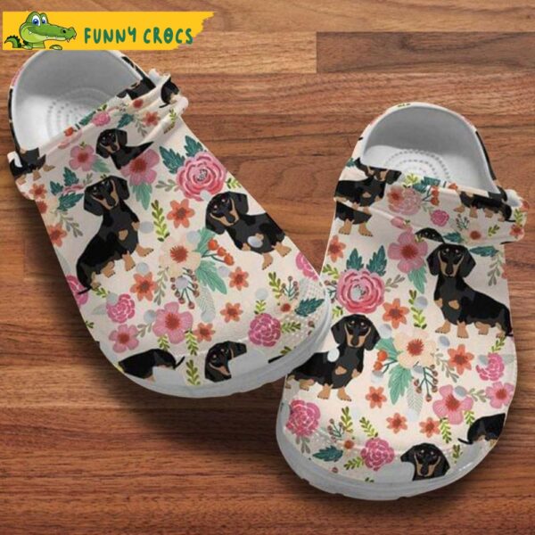 Dachshund Puppy Flowers Happy Mothers Day Dog Crocs.jpg